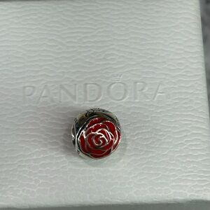 Pandora Disney Charm Belle Rose Beauty Sterling Silver 925 Princess